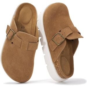 Chestnut Suede Clogs